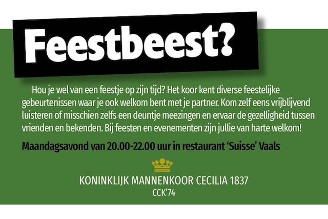 Advertentie Ledenwerving Feestbeest (NL)