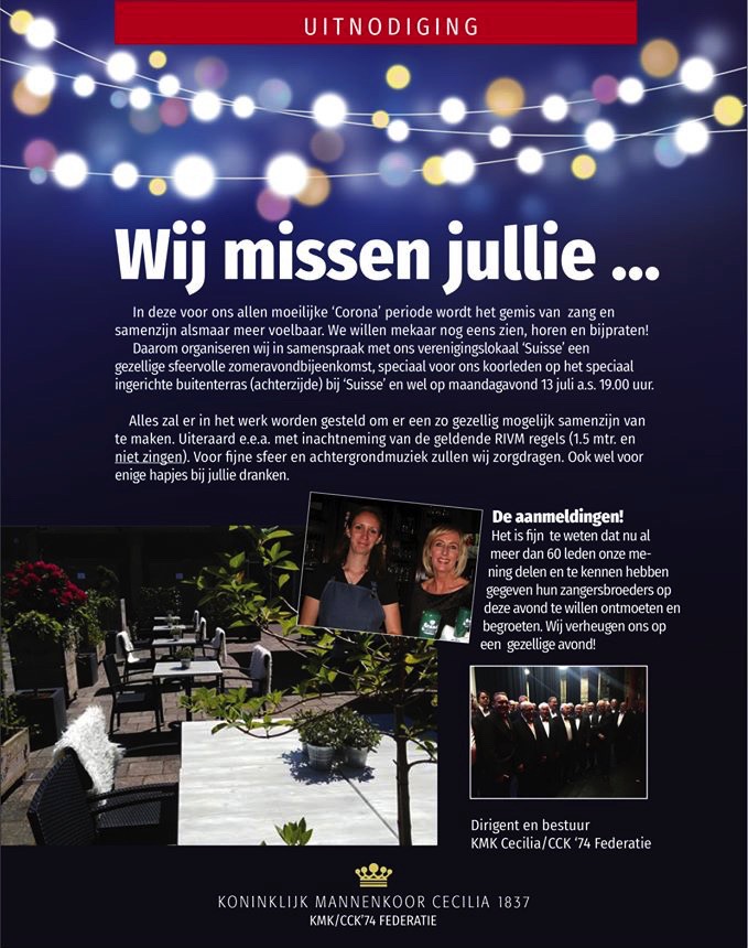 20200713 Wij missen jullie...