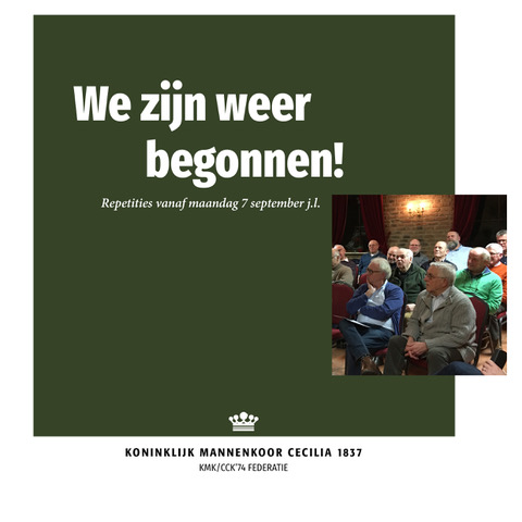 We zijn weer begonnen!