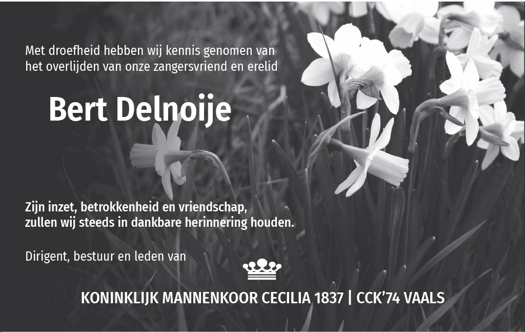 In Memoriam: Bert Delnoije