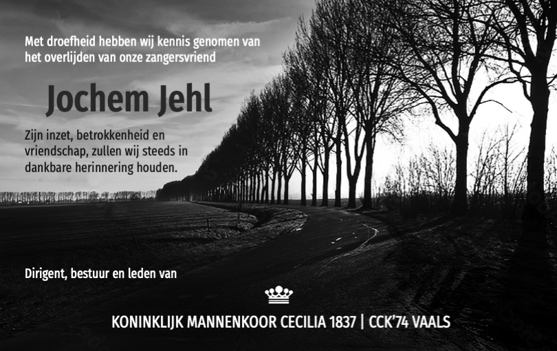 In Memoriam: Jochem Jehl