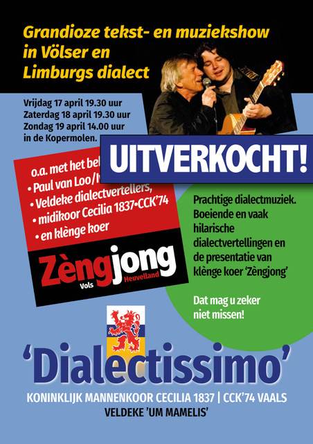 Advertentie 2026 Dialectissimo Uitverkocht (DE)