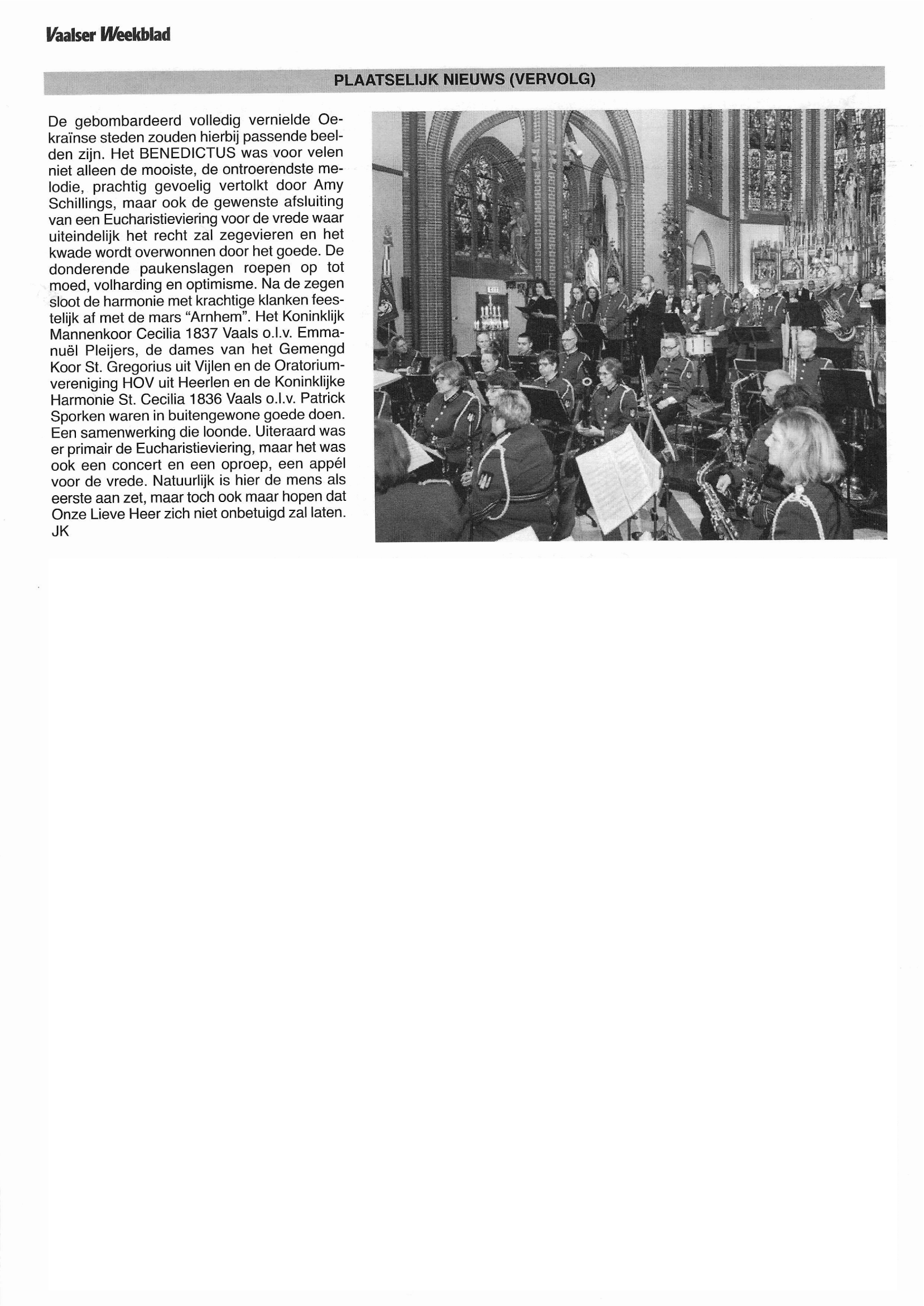 Vaalser Weekblad 07 oktober 2022 a Mass for Peace 1 Page 2