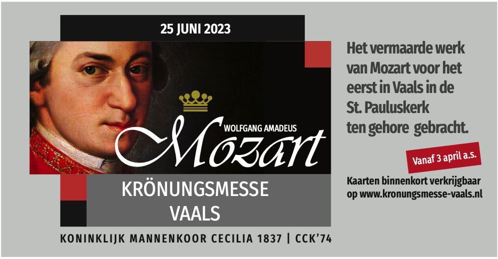 Advertentie Kroenungsmesse Vooraankondiging Ticketverkoop (NL)