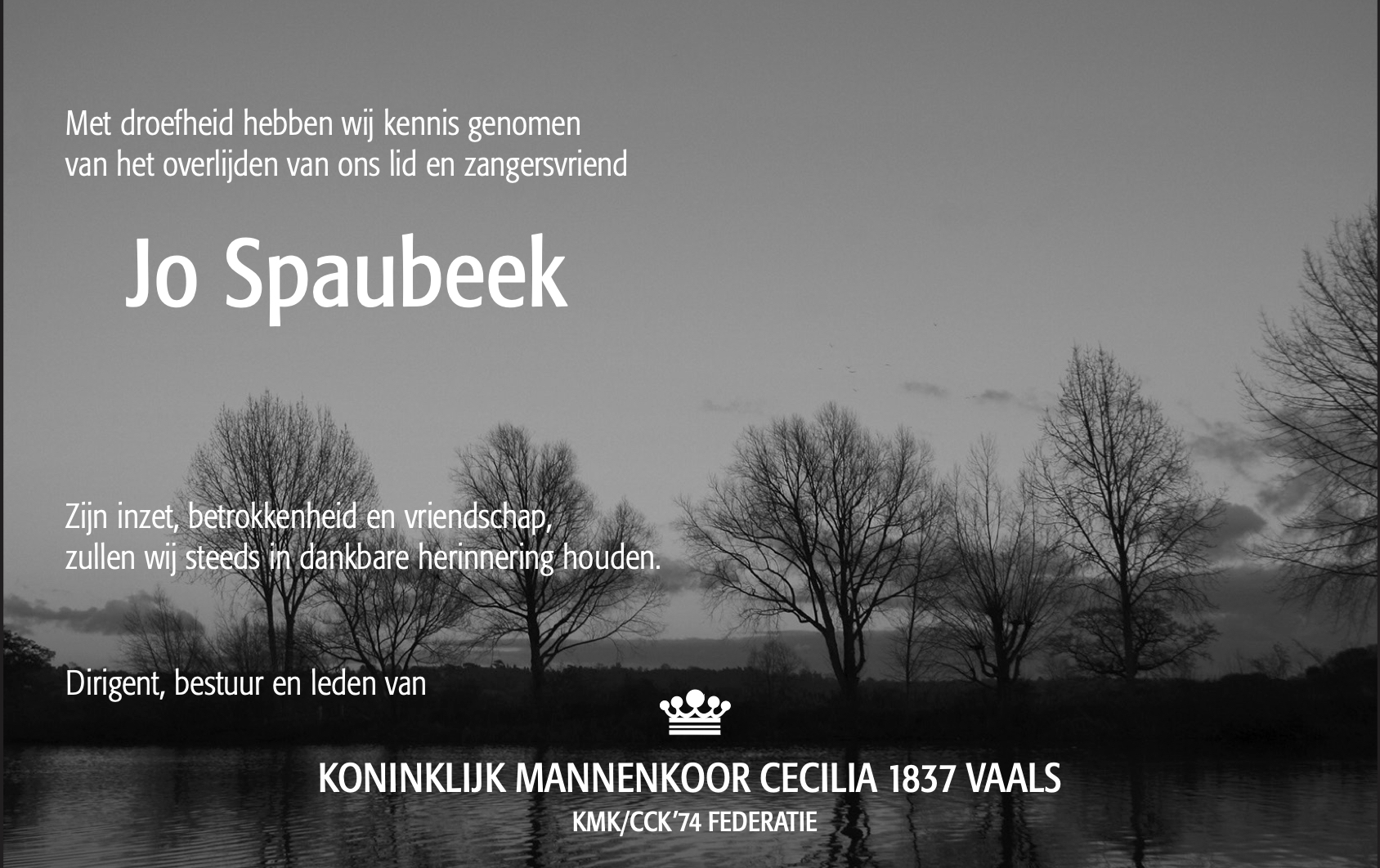 In Memoriam: Jo Spaubeek